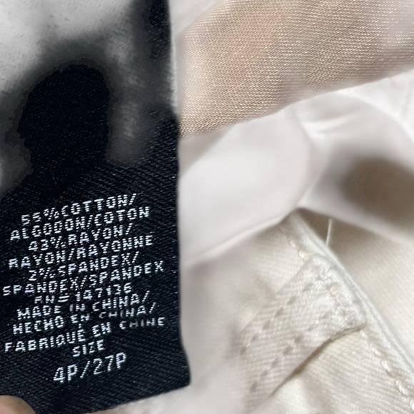 New with tags 1822 Denim Cream Flare Wide Leg Jeans stretch 4P - Picture 8 of 11